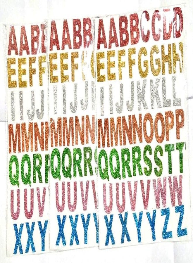 ARETOR Set of 3 ABCD Alphabet Sticker for School and Art and Craft Self Adhesive Multicolor